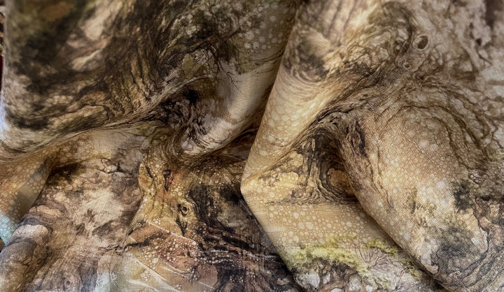 Tolkien Inspired Old Man Willow Printed Linen (Made in Italy)