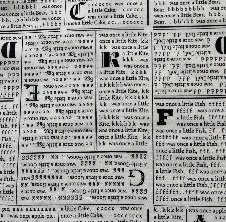 "Was Once A Little..." Alphabet Quilting Cotton (Made in Japan)