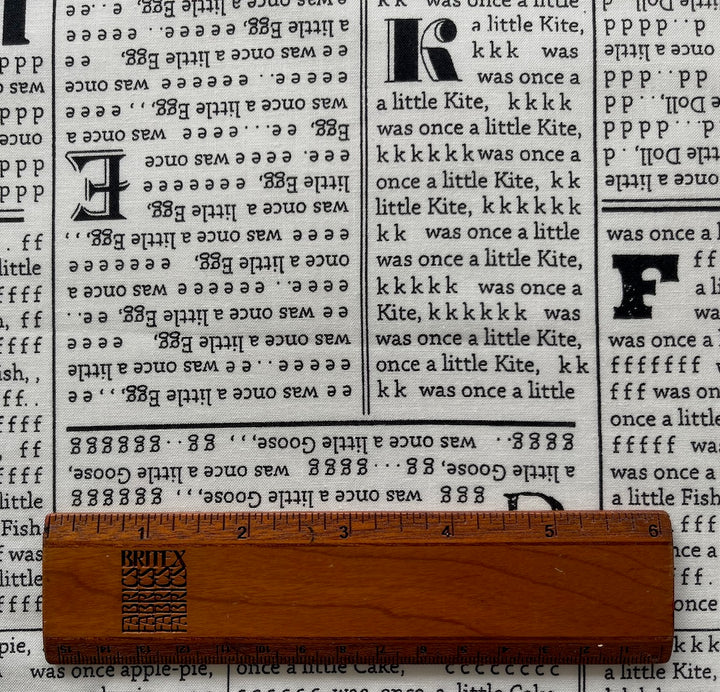 "Was Once A Little..." Alphabet Quilting Cotton (Made in Japan)