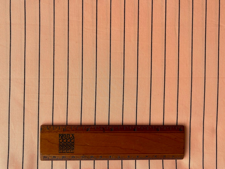 Etro Creamsicle Striped Heavier Cotton Twill Shirting (Made in Italy)