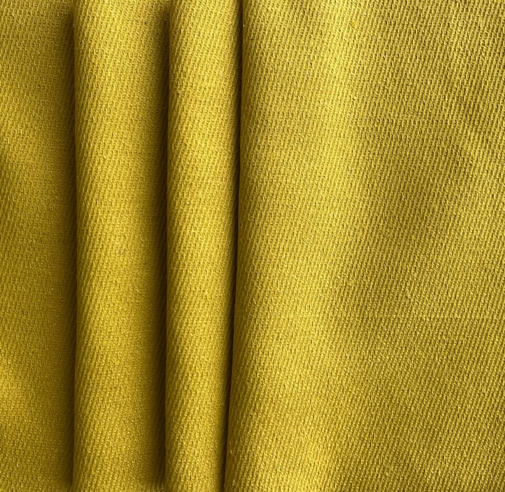 Saturated Spiced Curry Raw Silk Twill (Made in Italy)