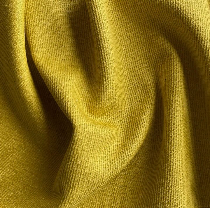 Saturated Spiced Curry Raw Silk Twill (Made in Italy)