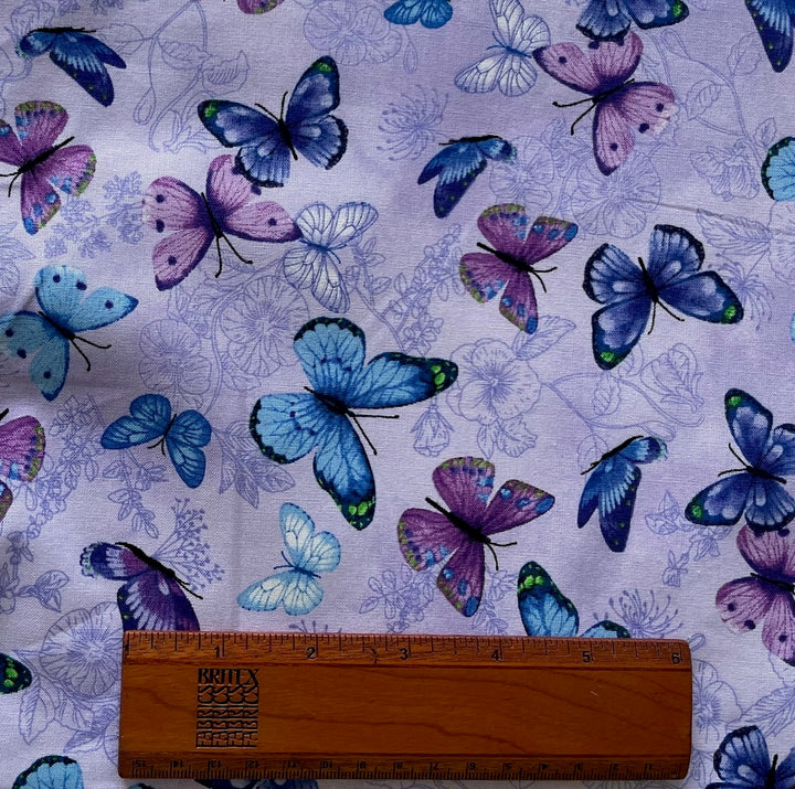 Purple Emperor Butterflies Quilting Cotton (Made in Korea)