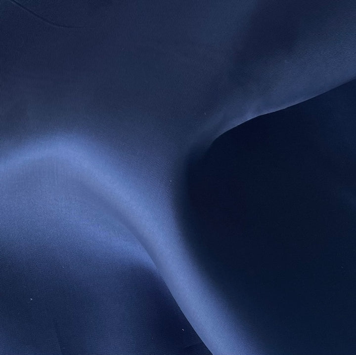 French Blue Cupro Rayon Bemberg Twill Lining (Made in Japan)