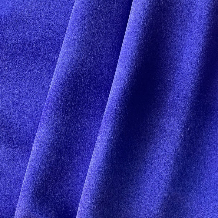 Deep Crocus Purple Polyester Crepe Back Satin (Made in Japan)