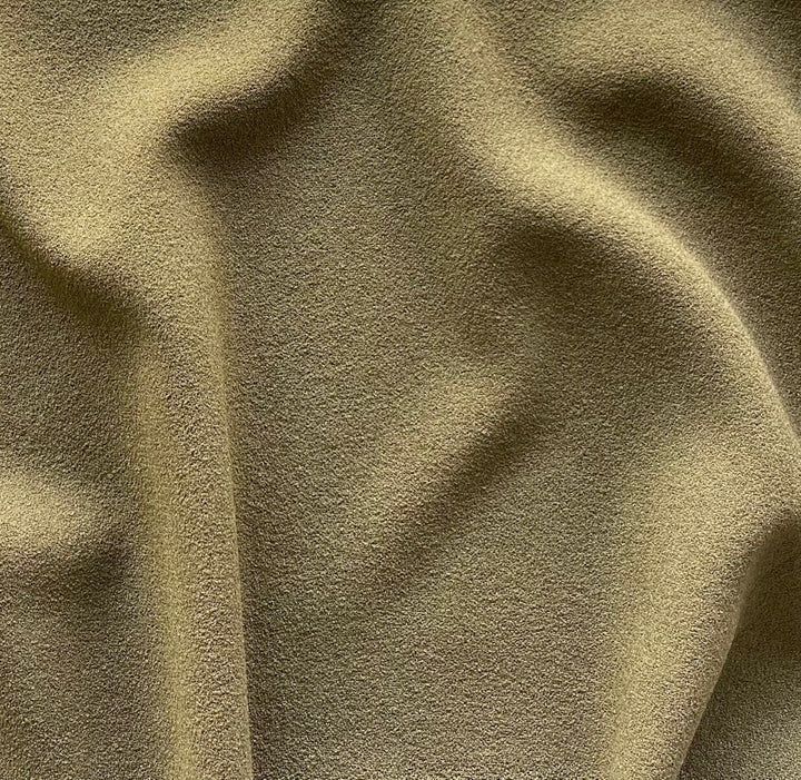 Drapey Bronzed Olive Stretch Rayon Viscose Crepe (Made in Italy)