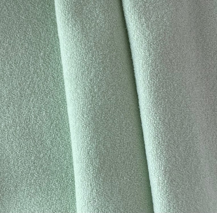 Plush Crème de Mint Stretch Cotton Terry (Made in Italy)