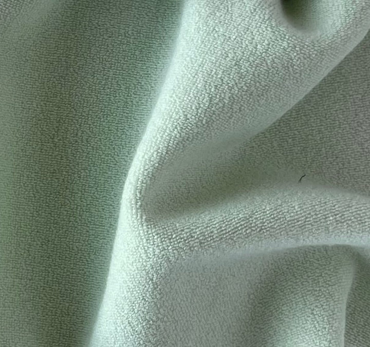Plush Crème de Mint Stretch Cotton Terry (Made in Italy)
