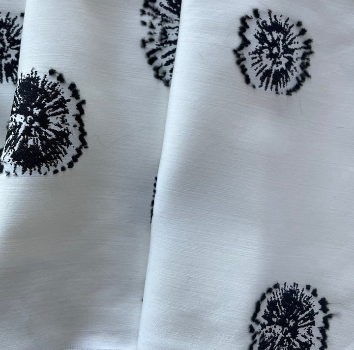 Sophisticated Obsidian Puffballs Rayon Viscose Blend Fil Coupé (Made in Italy)