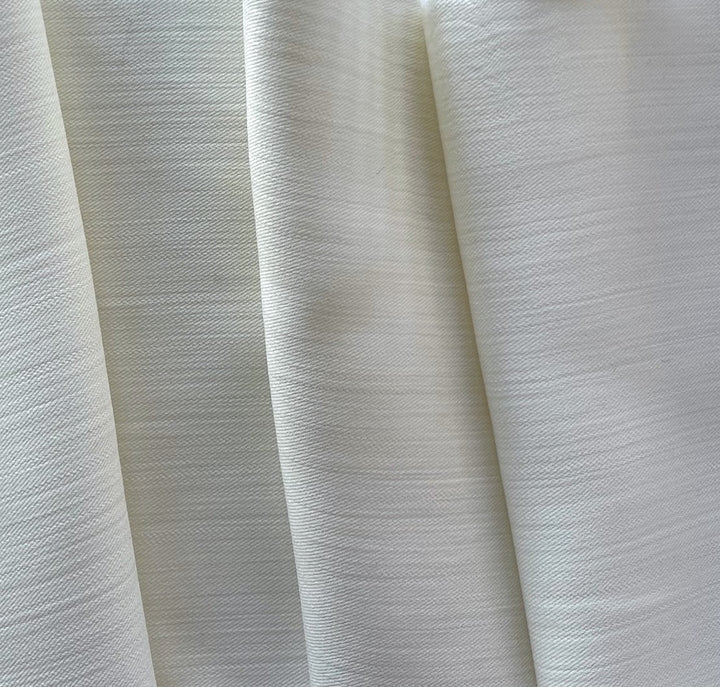High-End Reversible White/Winter White Rayon Viscose & Wool Satin/Twill (Made in Italy)
