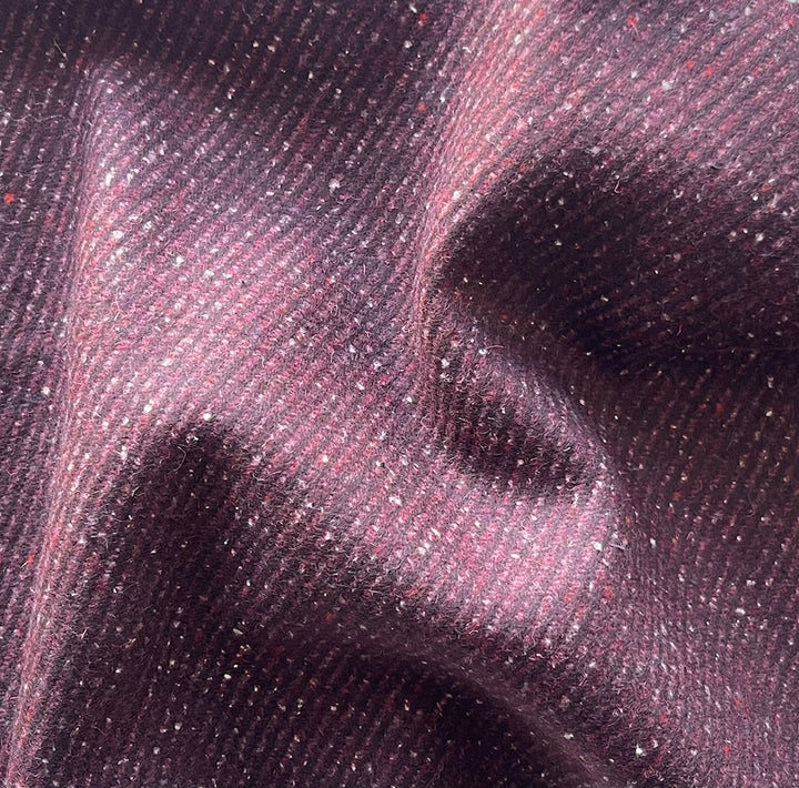 Hugo Boss Sangria Wine Tweed Wool Blend Melton Coating (Made in Italy)
