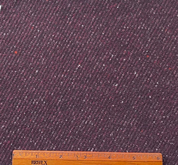 Hugo Boss Sangria Wine Tweed Wool Blend Melton Coating (Made in Italy)