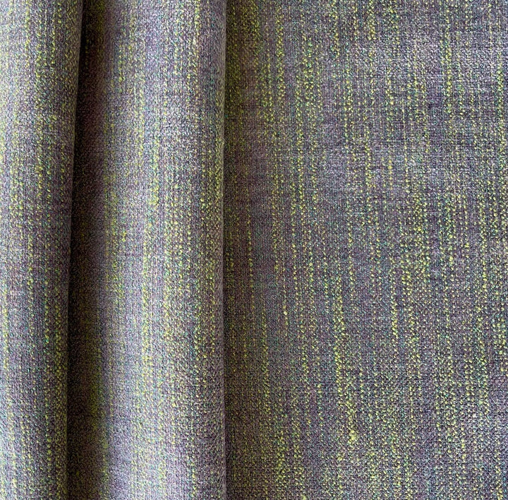 Striated Lemon & Lilac Viscose Blend Chenille Velvet (Made in Turkey)