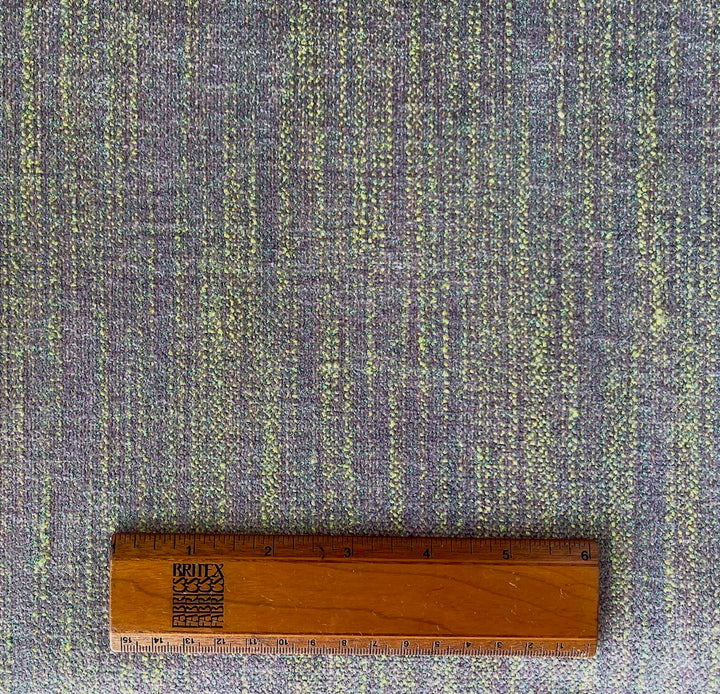 Striated Lemon & Lilac Viscose Blend Chenille Velvet (Made in Turkey)