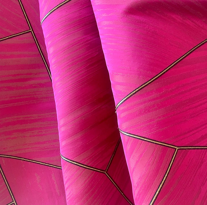 Hot Pink Rural Roads Polyester, Nylon & Cotton Blend