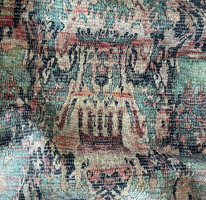 Distressed Pastel Kilim Rayon Blend Velvet Chenille (Made in Turkey)