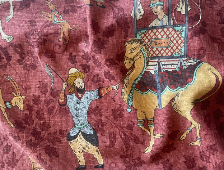 Persian Royal Outing Garnet Linen Blend (Made in England)