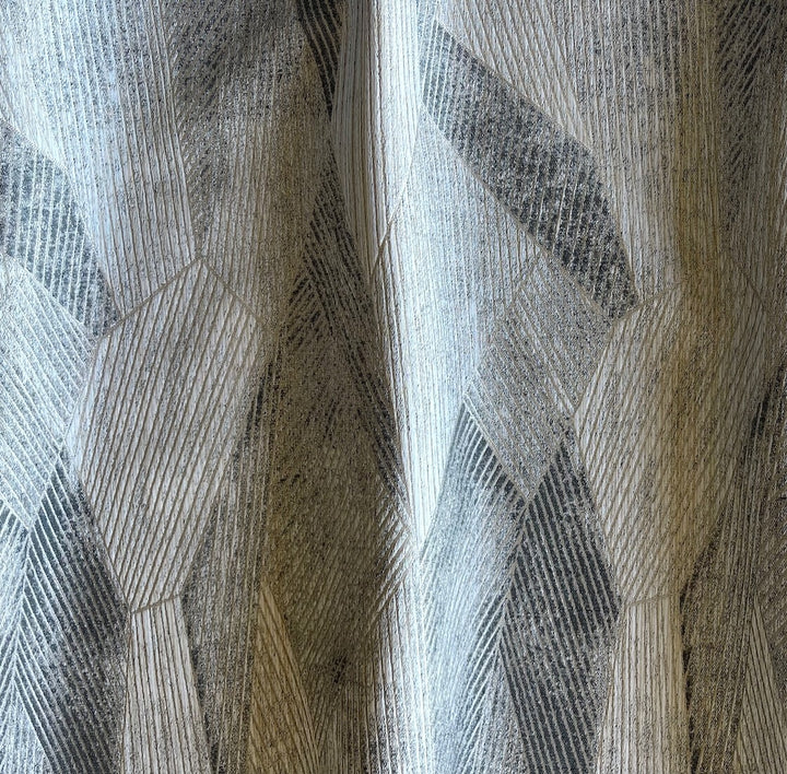 Art Deco Platinum Sunburst Polyester Blend