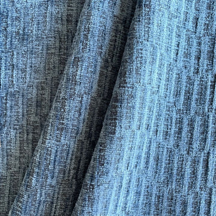 Soft Faded Denim Textured Chenille Velvet (Made in Turkey)