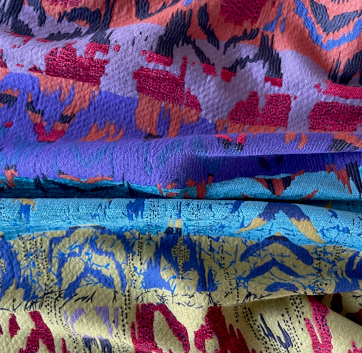 Summery Shades Striped Rayon Blend Tapestry (Made in Turkey)