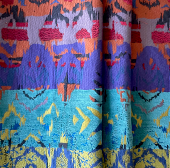 Summery Shades Striped Rayon Blend Tapestry (Made in Turkey)