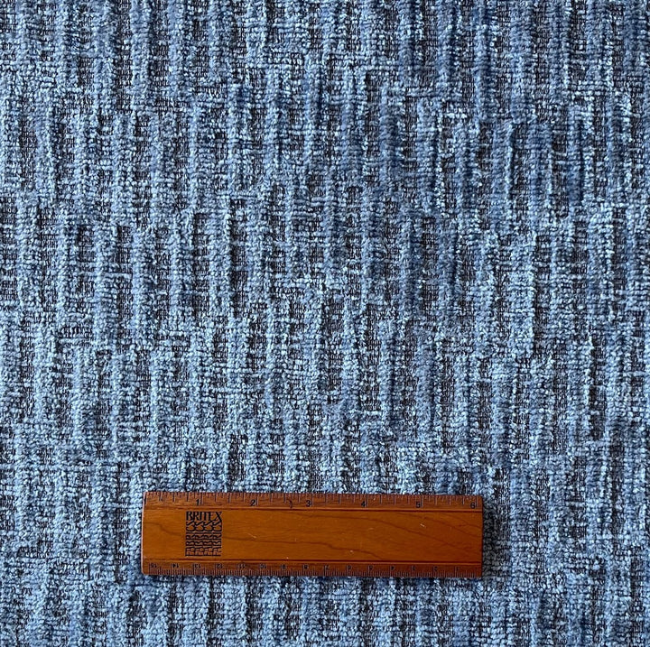 Soft Faded Denim Textured Chenille Velvet (Made in Turkey)