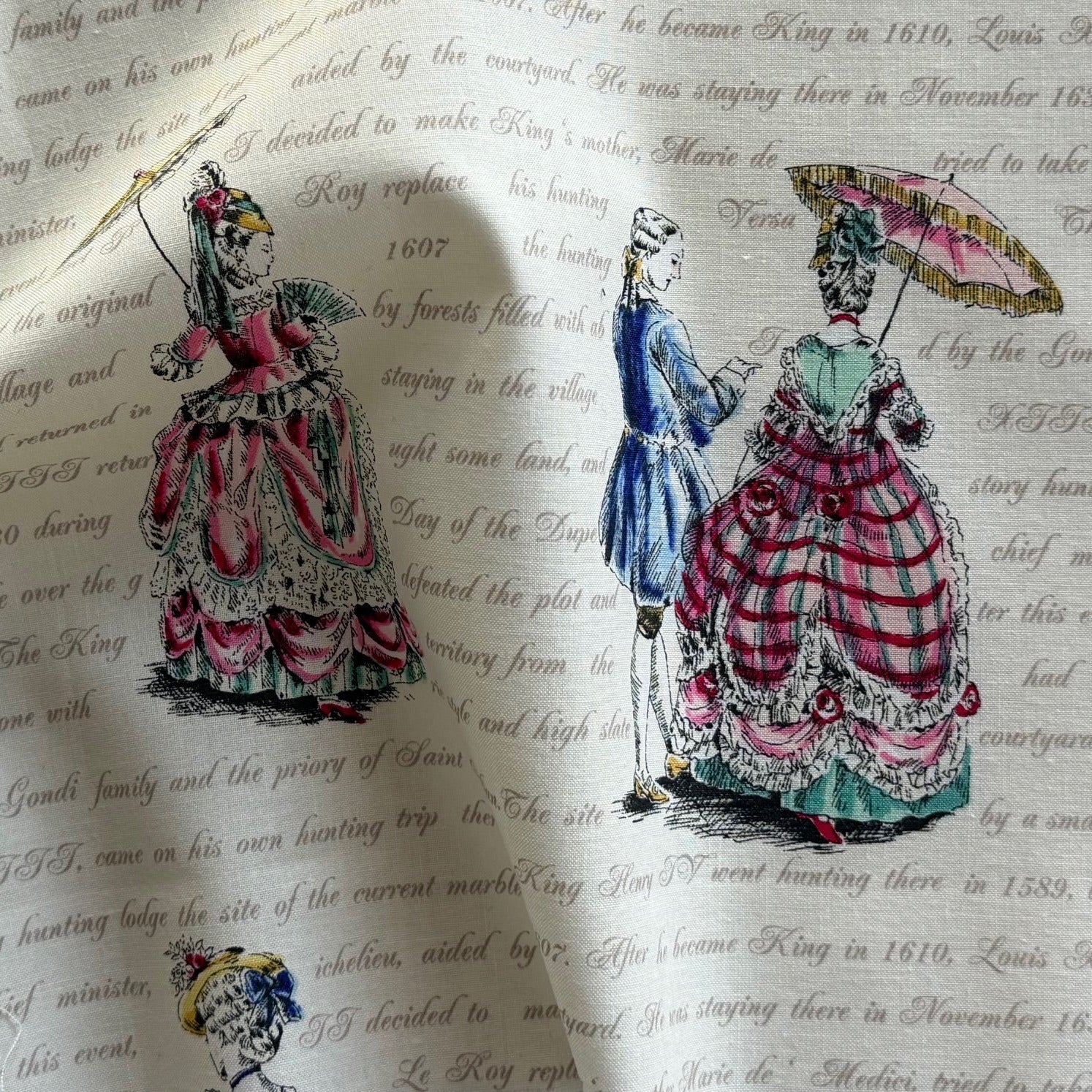 rururi♪*ページ Ruru Bouquet 17th Century Fashion Quilting Cotton (Made in Japan