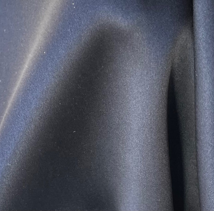 Midnight Navy Stretch Silk Satin Charmeuse