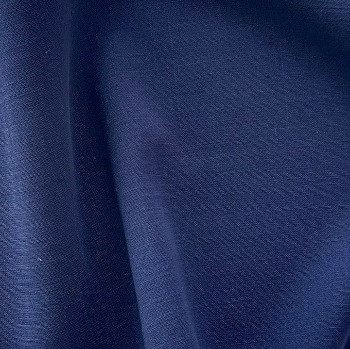 Mid-Weight Shadow Navy Stretch Wool Suiting (Made in Italy)