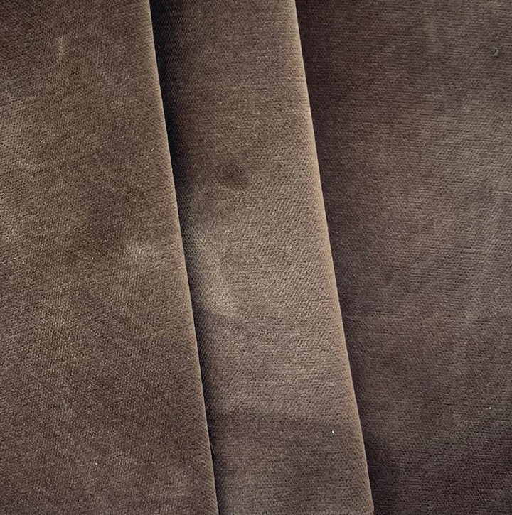 Plush Mocha Coffee Brown Stretch Cotton Velveteen (Made in  Italy)