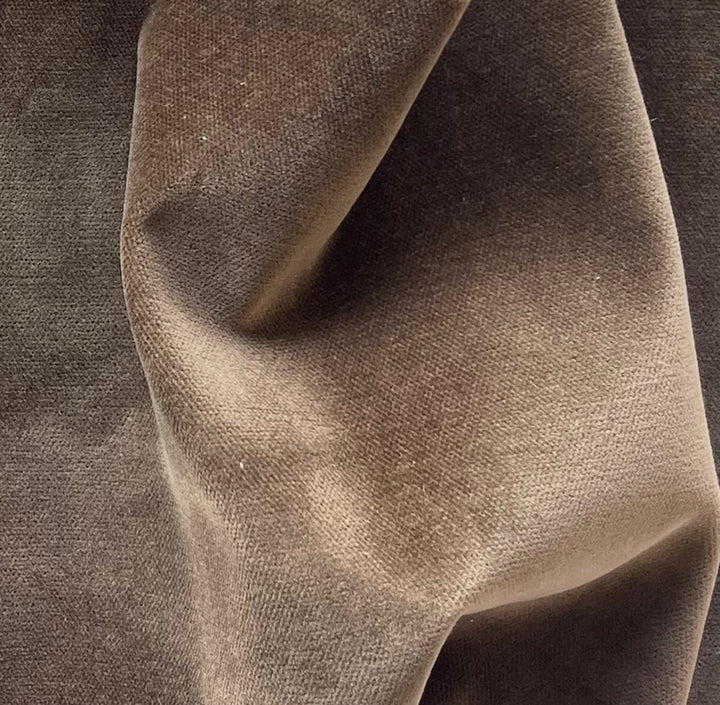 Plush Mocha Coffee Brown Stretch Cotton Velveteen (Made in  Italy)