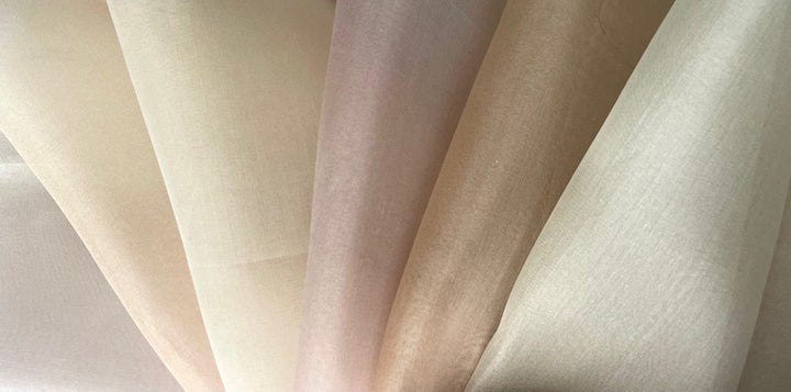Semi-Sheer Pale Apricot Ombré Silk Organza (Made in Italy)