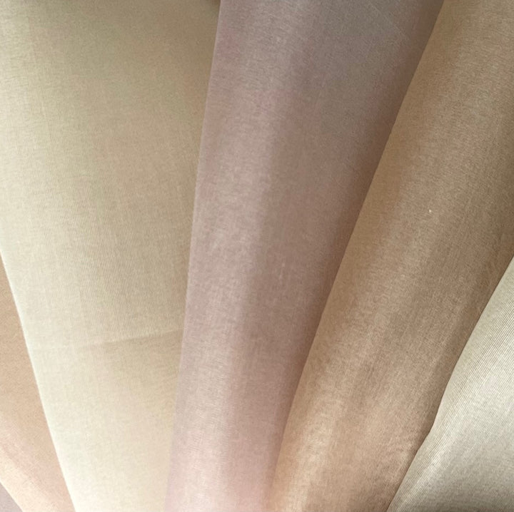 Semi-Sheer Pale Apricot Ombré Silk Organza (Made in Italy)