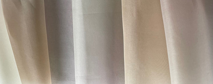 Semi-Sheer Pale Apricot Ombré Silk Organza (Made in Italy)