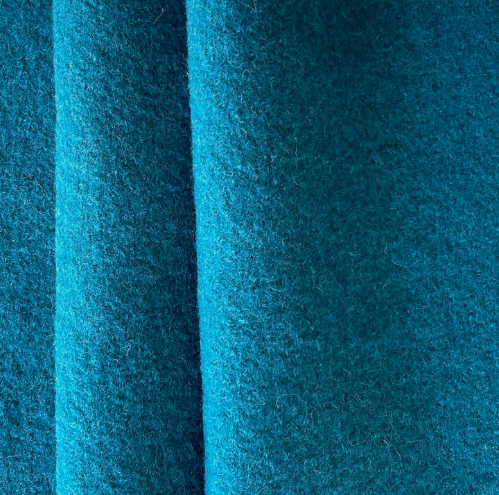 Teal Blue 12 oz. Boiled Wool Coating (Made in Germany)