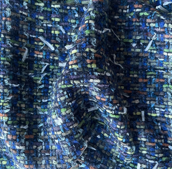 Mid-Weight Ethereal Crushed Seashells Wool Blend Bouclé (Made in Italy)