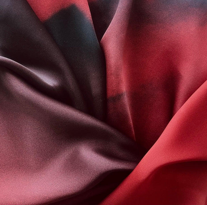 Ombré Flambé Silk Satin Charmeuse (Made in Italy)