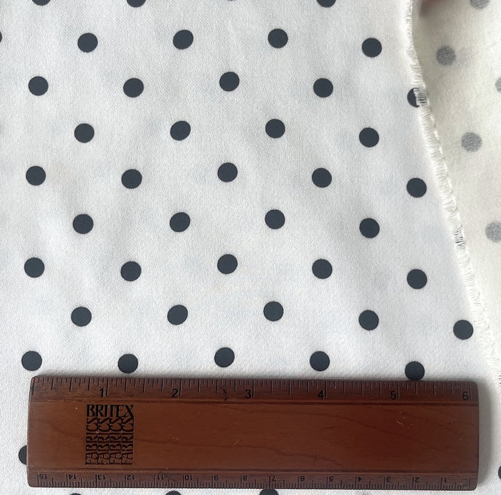 Valentino Coal & Cloud Dotted Cotton Blend Satin (Made in Italy)