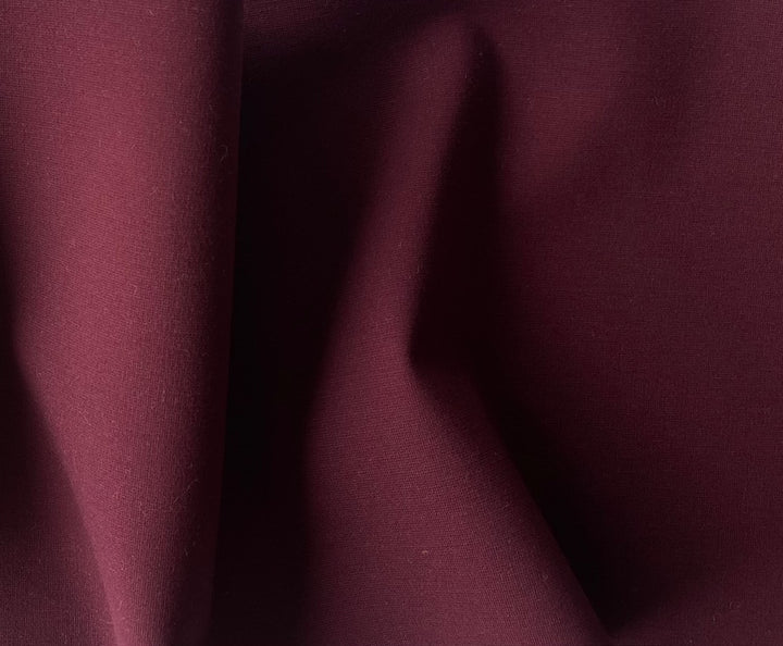 Heavier Merlot Rayon Viscose Ponte Double-Knit (Made in Italy)