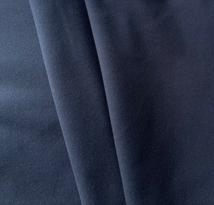 Heavier Midnight Navy Rayon Viscose Ponte Double-Knit (Made in Italy)