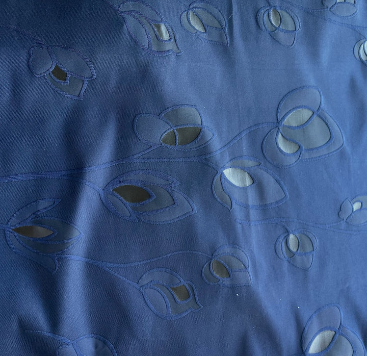 58" Panel - Armani Exquisite Metallic Mesh Flowers Embroidered Polyester & Lurex Blend Brocade (Made in Italy)