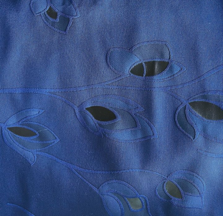 58" Panel - Armani Exquisite Metallic Mesh Flowers Embroidered Polyester & Lurex Blend Brocade (Made in Italy)