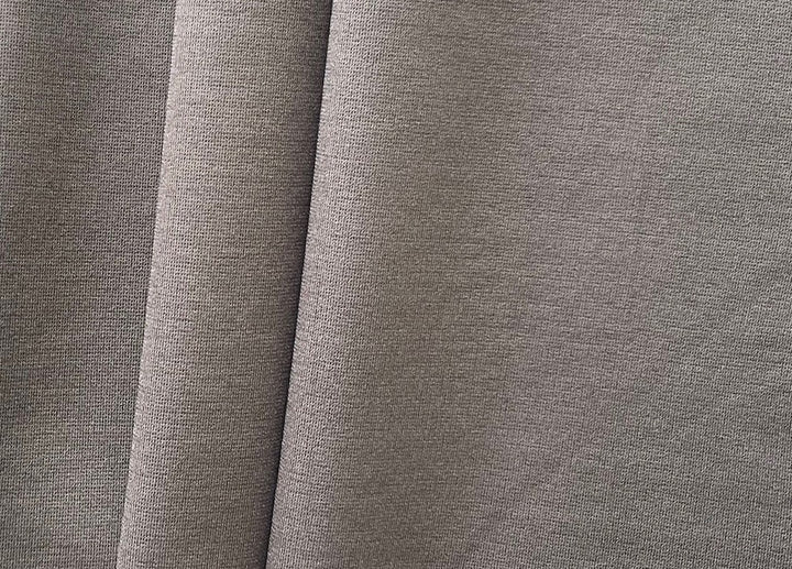Mid-Weight Elephant Greige Rayon Blend Ponte Double-Knit