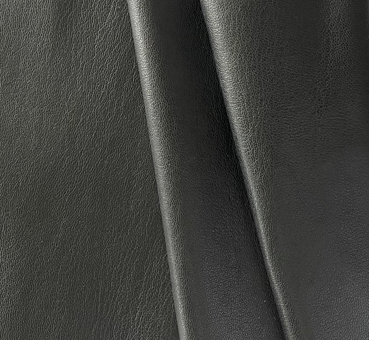 High-End Obsidian Black Stretch Polyester Leatherette (Made in Italy)