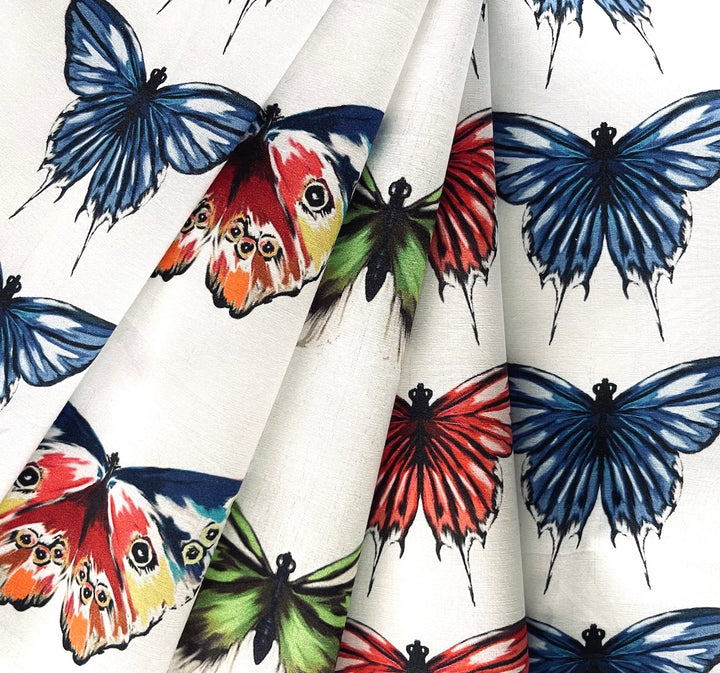 Magic Wings Butterfly Garden Cotton Lawn (Made in Italy)