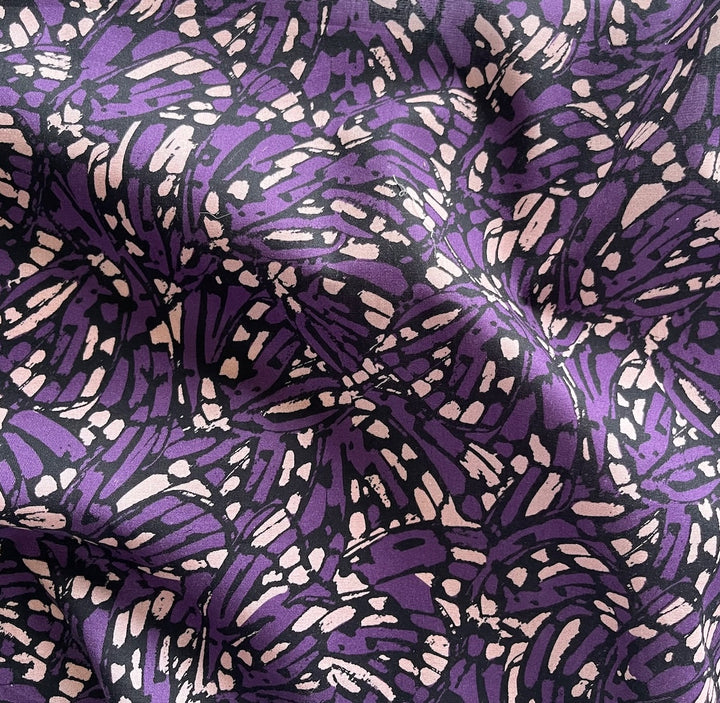 Marni Violet & Blush Stained Glass Cotton Lawn (Made in Italy)