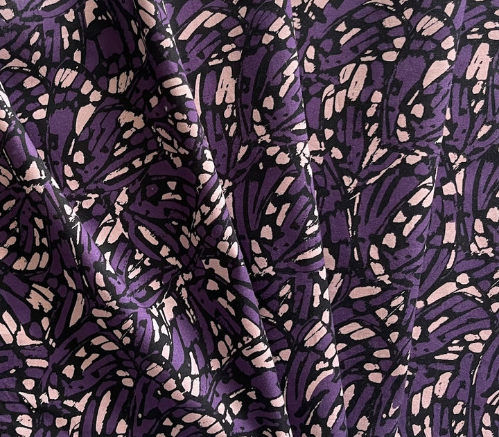 Marni Violet & Blush Stained Glass Cotton Lawn (Made in Italy)