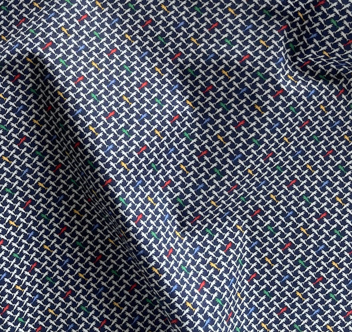 Paul Smith Primary-Colored Sharks Cotton Lawn (Made in Italy)