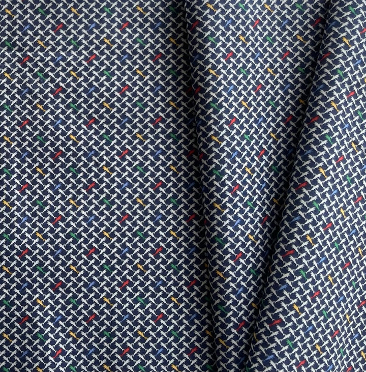 Paul Smith Primary-Colored Sharks Cotton Lawn (Made in Italy)