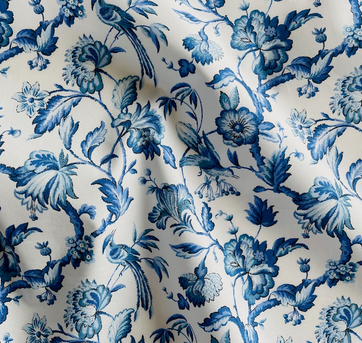 Tree of Life Blue & White Liberty of London Tana Cotton Lawn (Made in Italy)